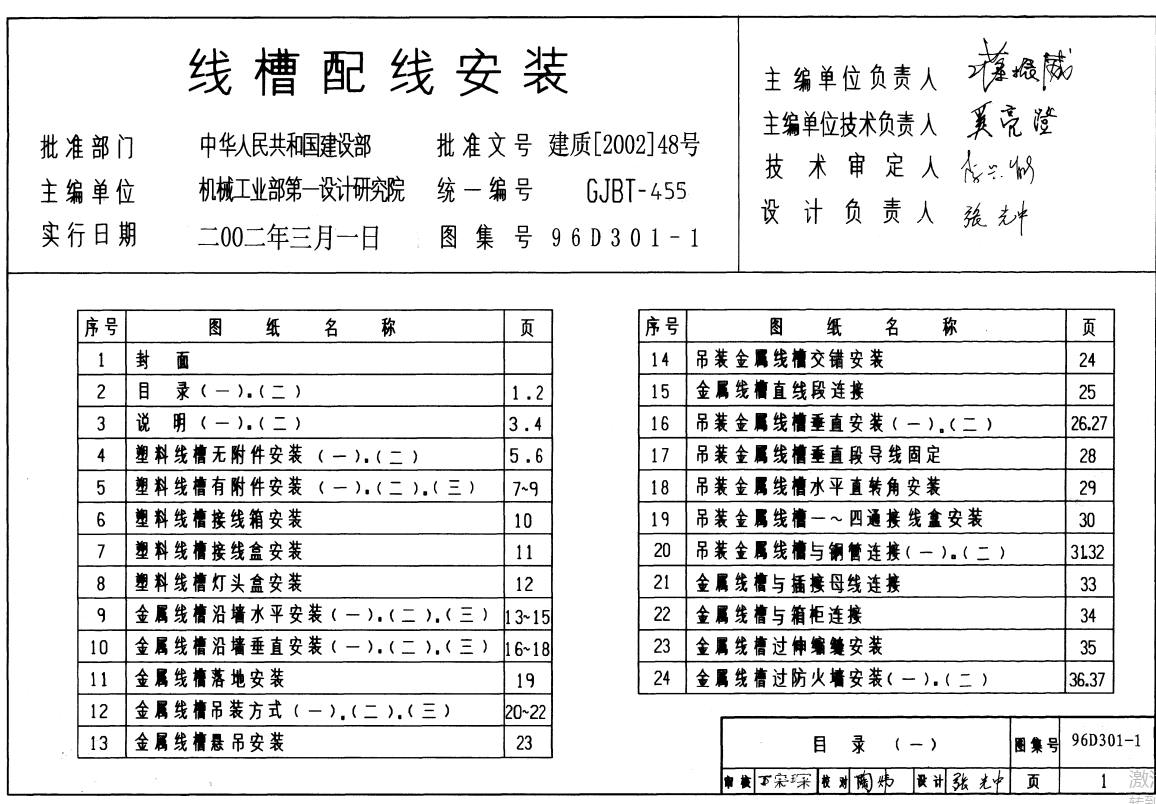 96D301-1 线槽配线安装（点击下载文件）文章主图