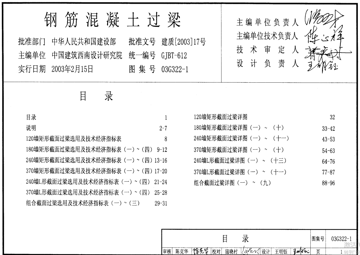 03G322-1钢筋混凝土过梁(废止）（点击下载文件）文章图片