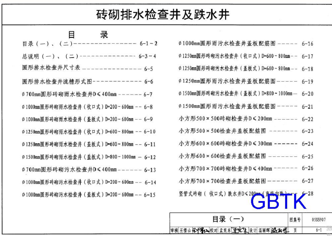 05SS907-6 砖砌排水检查井及跌水井（点击下载文件） 工程造价资料封面