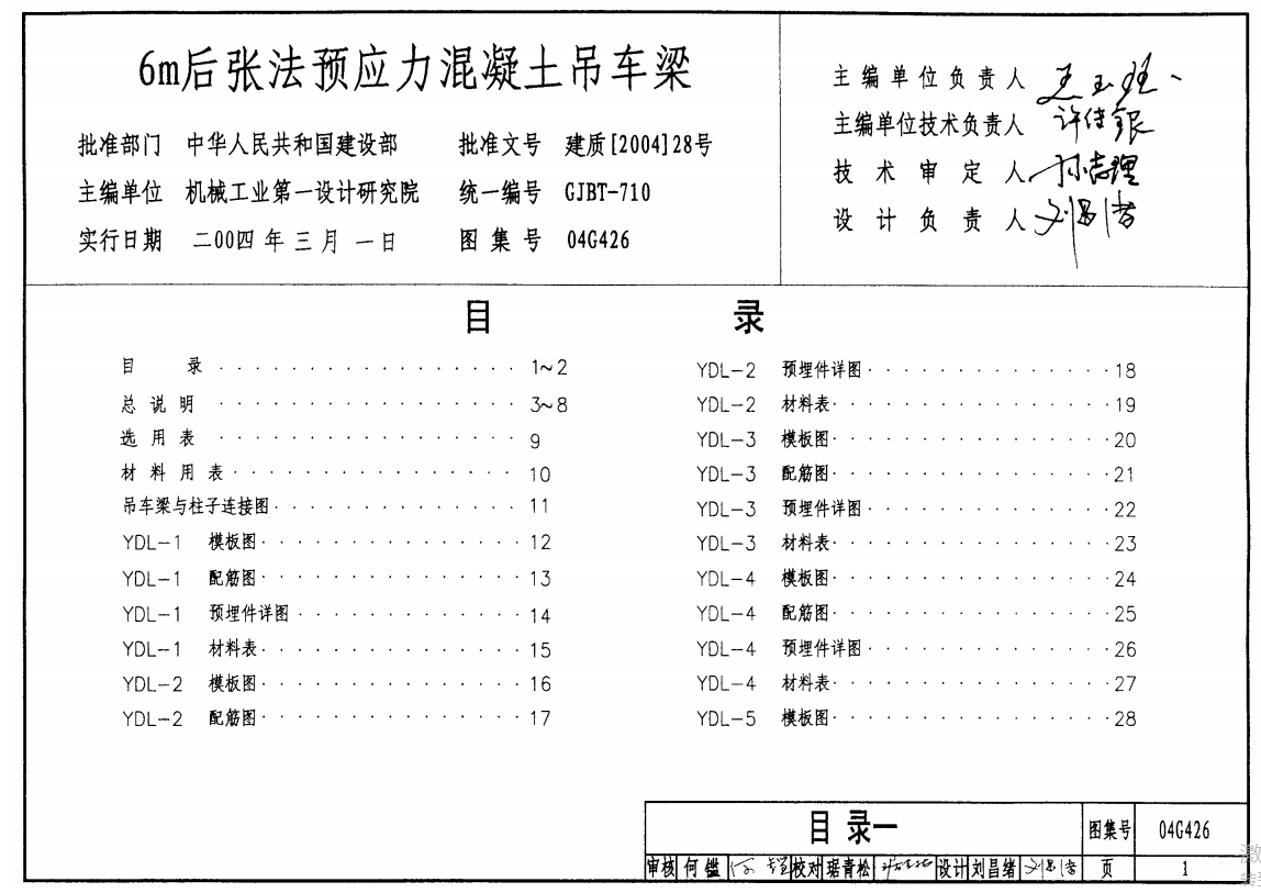 04G426 6m后张法预应力混凝土吊车梁（点击下载文件）文章图片